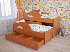Кровать детская Радуга 1600 Млечный дуб/Венге в Усть-Куте - ust-kut.katalogmebeli.com | фото 6