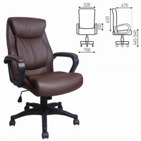 Кресло офисное BRABIX Enter EX-511 (коричневый) в Усть-Куте - ust-kut.katalogmebeli.com | фото