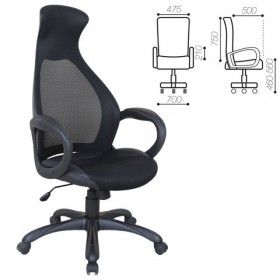 Кресло офисное BRABIX Genesis EX-517 (черное) в Усть-Куте - ust-kut.katalogmebeli.com | фото