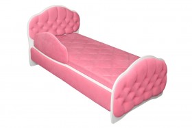 Кровать 170 Гармония 89 Розовый (мягкий бортик) в Усть-Куте - ust-kut.katalogmebeli.com | фото