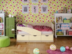 Кровать Бабочки 2,0м (Ваниль матовый) в Усть-Куте - ust-kut.katalogmebeli.com | фото