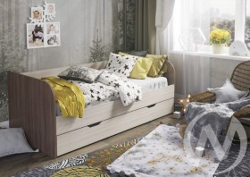 Кровать детская Балли 2-х уровневая (шимо темный/шимо светлый) в Усть-Куте - ust-kut.katalogmebeli.com | фото