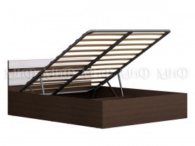 Кровать с подъемным механизмом Нэнси 1,4м (Венге/белый глянец) в Усть-Куте - ust-kut.katalogmebeli.com | фото