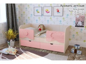 Соня Кровать детская 2 ящика 1.8 Розовый глянец в Усть-Куте - ust-kut.katalogmebeli.com | фото