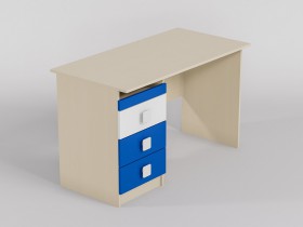 Стол (прямая столешница) Скай люкс (Синий/Белый/корпус Клен) в Усть-Куте - ust-kut.katalogmebeli.com | фото